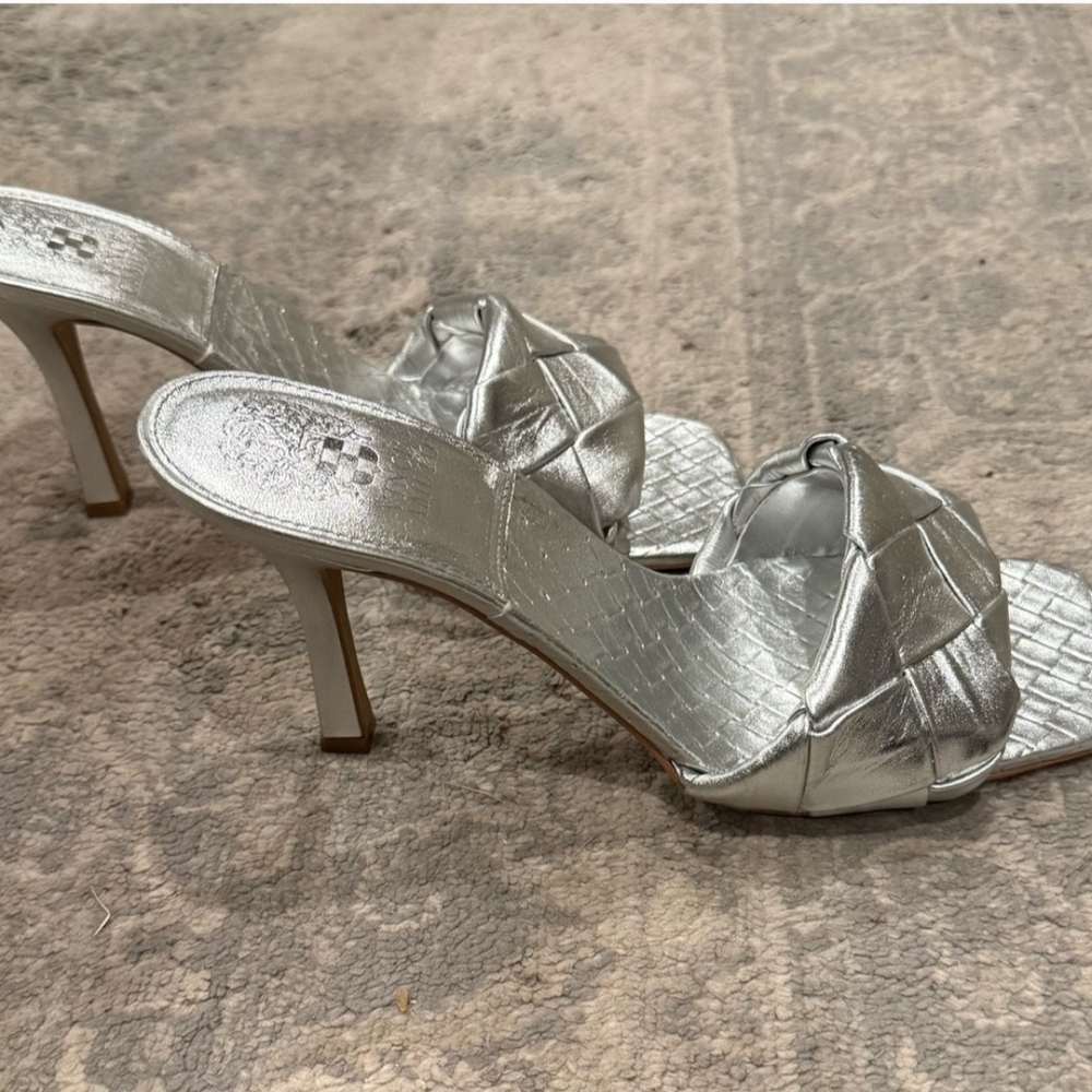 Vince Camuto Metallic Silver Heels